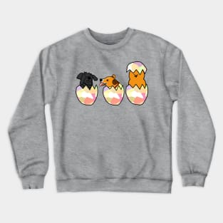 Funny Easter Egg Surprise Puppies and Chicken Crewneck Sweatshirt